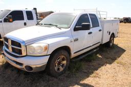 2007 DODGE RAM 2500 SERVICE TRUCK, S/N 3D7KR28C77G736440, CUMMINS ENG, AUTO TRANS, OD READS 312291