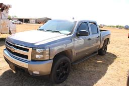 2007 CHEVY SILVERADO 1500 4X4 CREWCAB PICKUP, S/N 2GCEK13M271501412, V8 GAS ENG, AUTO TRANS, OD