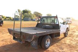 2004 FORD F350 BALE SPIKE FLAT BED, 6.0 ENG, AUTO TRANS,