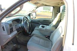 2004 FORD F350 BALE SPIKE FLAT BED, 6.0 ENG, AUTO TRANS,