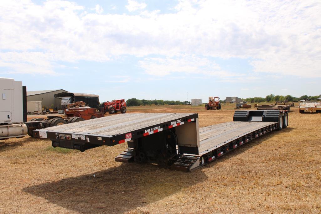 2018 TRAIL KING TK80MG RGN T/A TRAILER, S/N 1TKJ04825JW104833, 28' WELL, NEW 255/70R22.5 TIRES