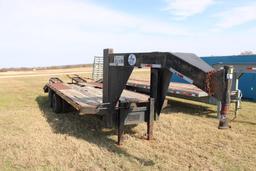 2001 AMERITRAIL T/A 24' GOOSENECK EQUIPMENT TRAILER, S/N 17ZGT192X1B021324, 20' DECK, 4' DOVE W/