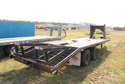2001 AMERITRAIL T/A 24' GOOSENECK EQUIPMENT TRAILER, S/N 17ZGT192X1B021324, 20' DECK, 4' DOVE W/