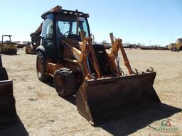 2003 CASE 580 SUPER M 4X4 LOADER BACKHOE, S/N 0374650, G.P BKT, CAB, HOUR METER READS 4401 HRS