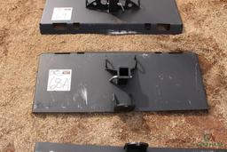 Heavy Duty Gooseneck & Universal Skid Steer Receiver Hitch with Chain Hook Holder,(UNUSED)