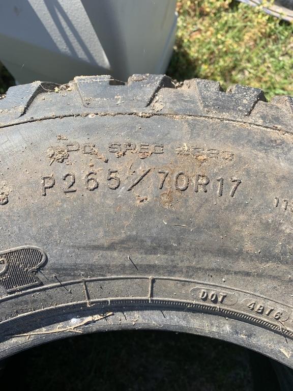 (2) GOODYEAR P265/70R17 TIRES