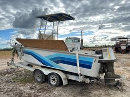 21ft Center Console Boat W/ Johnson 200