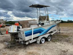 21ft Center Console Boat W/ Johnson 200