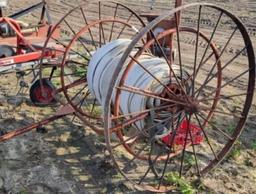 Antique Fire Hose Reel & Wrenches