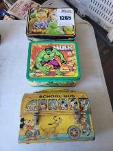 (3) Vintage Metal Lunchboxes