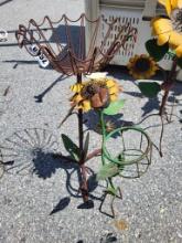 (2) Metal Flower Planters