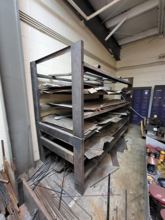 Metal rack 80tall x 110in w x 4ft deep