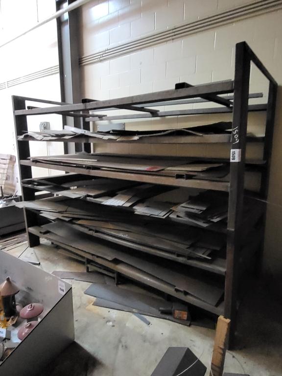 Metal rack 80tall x 110in w x 4ft deep