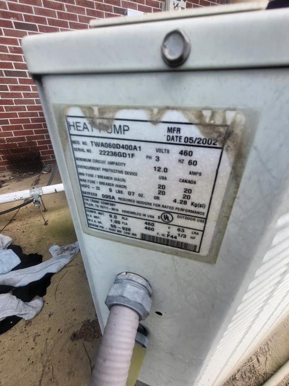 Trane A/C unit  model TWA D60D400A1