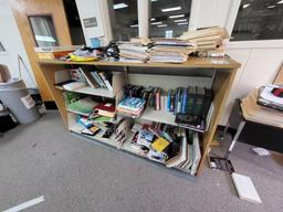 wooden shelf w. contents, 74x43