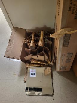 Vases, Candle Holders, Candles, Table Cloth Rolls
