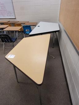 (2) metal/wood tables