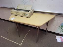 wood/metal table & panasonic Kx-P1624 printer