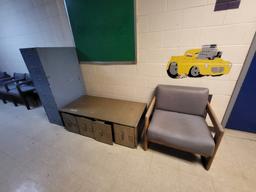 (2) 4-drawer filing cabinet & office chair