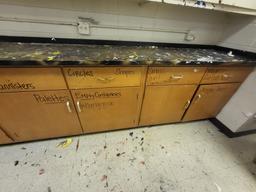 Wooden countertop cabinets 188Lx36H