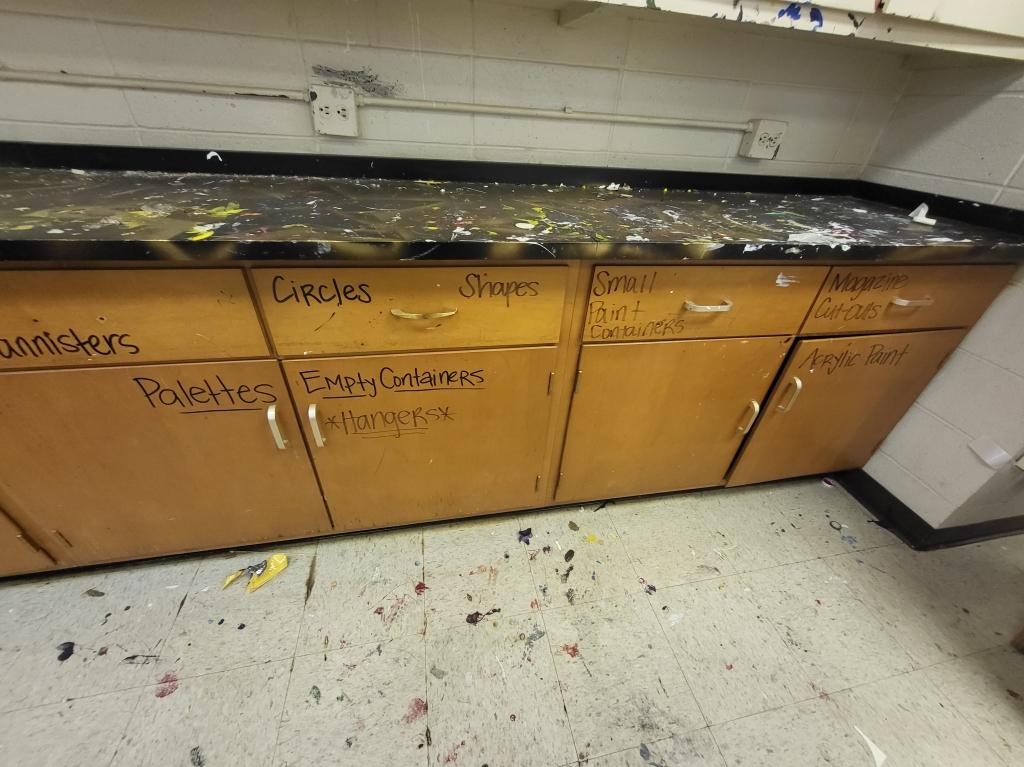 Wooden countertop cabinets 188Lx36H