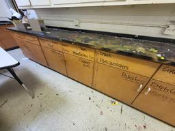Wooden countertop cabinets 188Lx36H