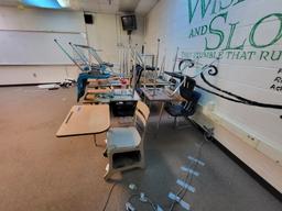 13 student desks
