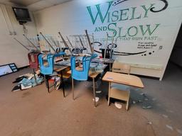 13 student desks