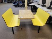 Restaurant style table w. 2 benches 62x42x34