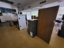 4 office desks, 3 tables