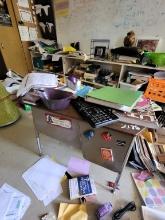 3 metal office desks