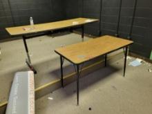 2 wooden tables