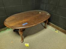 glass top coffee table