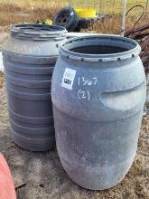 (2) Poly Barrels