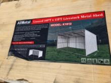 Unused Livestock Metal Shed