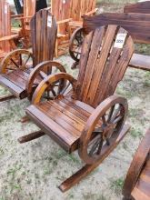 Wagon Wheel Rocking Chair