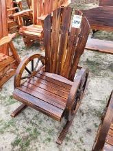 Wagon Wheel Rocking Chair