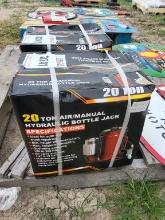New 20 Ton Air/ Manual Bottle Jack