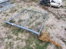 Galvanized Metal Gate W/ Pole