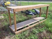 Wooden 2 Tier Shop Table