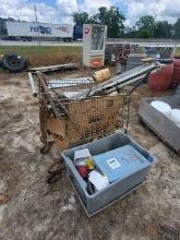 Grocery Cart W/ Contents, Small Rolling Cart,