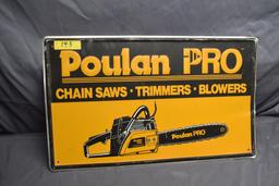 Poulan metal sign