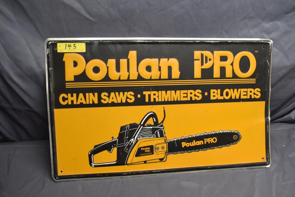 Poulan metal sign