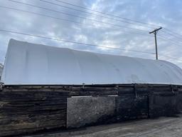 Coverall 20' x 40' fabric hoop building,  includes all mounting plates, bra