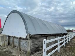 Coverall 20' x 40' fabric hoop building,  includes all mounting plates, bra