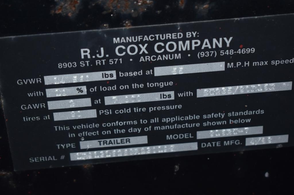 2008 RJ COX 25341