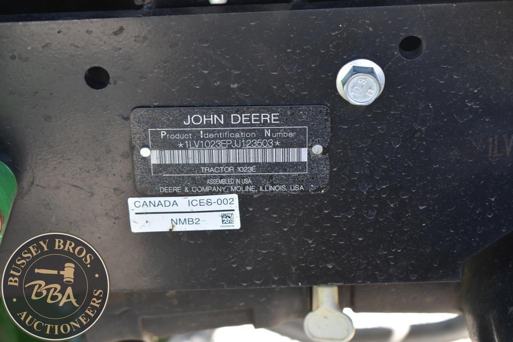 2019 JOHN DEERE 1023E 30996