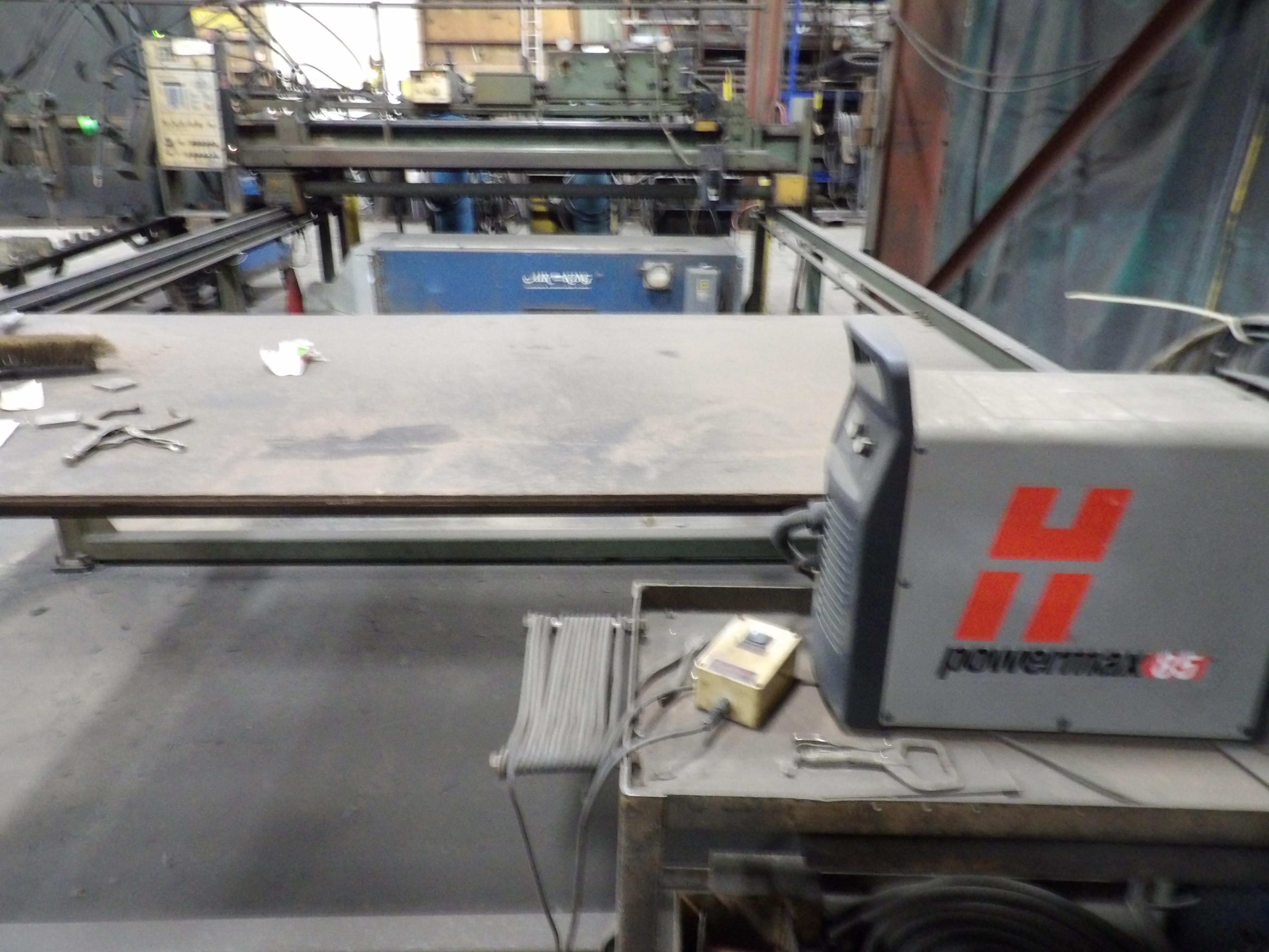 CNC PLASMA MACHINE W / BURNY CONTROLLER 1400 - HYPERTHERM POWERMAX 85 PLASMA CUTTER