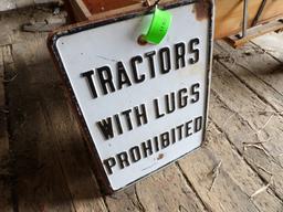 TRACTOR SIGN ( HEAVY TIN )