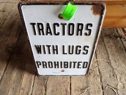 TRACTOR SIGN ( HEAVY TIN )